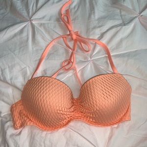 Peach bikini top